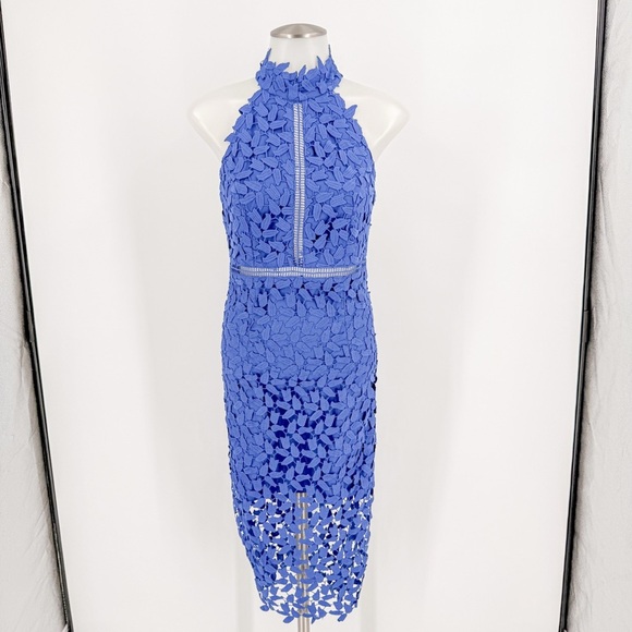 Bardot Gemma Halter Lace Sheath Dress - Picture 3 of 6